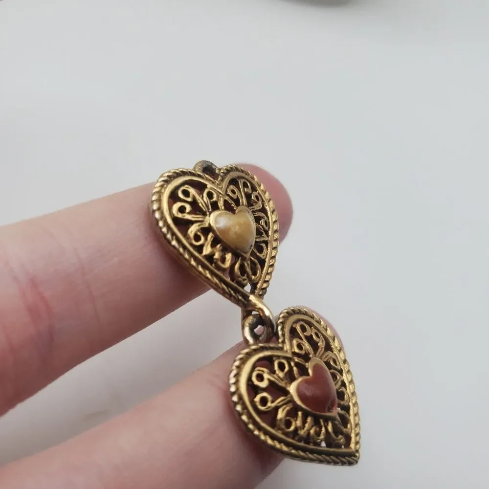 Arabian princess double heart necklace pendant‎
